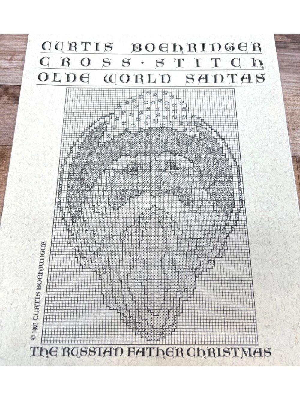 Curtis Boehringer Cross-Stitch Pattern Olde World Santas Russian Father Christma